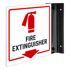 Fire Extinguisher Projecting Sign, Double Sided,