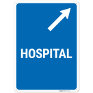 Hospital With Right up Arrow Sign,