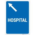 Hospital With Left Up Arrow Sign,