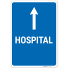 Hospital With Up Arrow Sign,