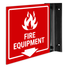 Fire Equipment Projecting Sign, Double Sided,