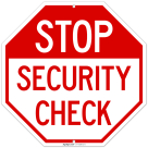 Security Check Sign,