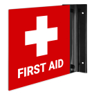 First Aid Projecting Sign, Double Sided, (SI-7712)