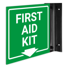 First Aid Kit Projecting Sign, Double Sided,
