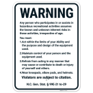 Warning Wear Kneepads Elbow Pads And Helmets Violators Are Subject To Citation Sign,