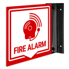 Fire Alarm Projecting Sign, Double Sided, (SI-7719)