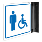 Male And Accessible WheelChair Projecting Sign, Double Sided,