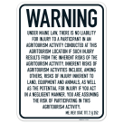 Warning Under Maine Law There Is No Liability For Injury To A Participant In An Agritourism Activity Sign,