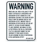 Warning Under Ohio Law There Is No Liability For An Injury Or Death Of A Participant In An Agritourism Sign,
