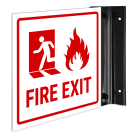 Fire Exit Projecting Sign, Double Sided,