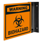 Warning Biohazard Projecting Sign, Double Sided, (SI-7739)