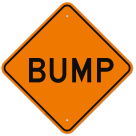 MUTCD Bump Orange W8-1 Sign