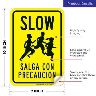 Slow Spanish Sign, Traffic Sign,