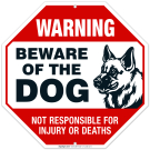 Beware of Dog Sign German Shepherd, Dog Warning Sign Beware of Dog Sign German Shepherd, Dog Warning Sign