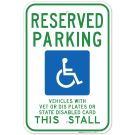 Wisconsin Handicap Parking Sign, Vet Dis Plates or State Disabled Card Wisconsin Handicap Parking Sign, Vet Dis Plates or State Disabled Card