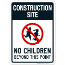 Construction Site No Children Beyond This Point Sign, Traffic Sign Construction Site No Children Beyond This Point Sign, Traffic Sign