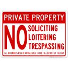Private Property No Soliciting Sign Private Property No Soliciting Sign