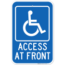 Access At Front Sign, (SI-41456) Access At Front Sign, (SI-41456)