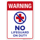 No Lifeguard On Duty Pool Sign No Lifeguard On Duty Pool Sign