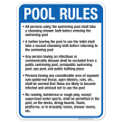 Kansas Pool Rules Sign, Complies With State Of Kansas Pool Safety Code, (SI-62062) Kansas Pool Rules Sign, Complies With State Of Kansas Pool Safety Code, (SI-62062)