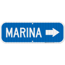 Marina With Right Arrow Sign Marina With Right Arrow Sign