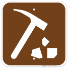 Rock Collecting Graphic Only Sign Rock Collecting Graphic Only Sign