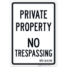 Oregon Private Property No Trespassing Sign Oregon Private Property No Trespassing Sign