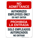 Authorized Employees Only Do Not Enter Sign