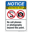 No Cell Phones or Photography Sign No Cell Phones or Photography Sign