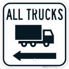All Trucks With Left Arrow Sign All Trucks With Left Arrow Sign