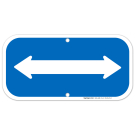 Bidirectional Arrow Blue Reversed Sign Bidirectional Arrow Blue Reversed Sign