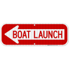 Boat Launch Left Arrow Sign Boat Launch Left Arrow Sign