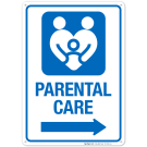 Parental Care With Right Arrow Hospital Sign Parental Care With Right Arrow Hospital Sign