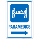 Paramedics With Right Arrow Hospital Sign Paramedics With Right Arrow Hospital Sign
