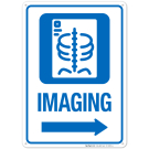 Imaging X-Ray With Right Arrow Hospital Sign Imaging X-Ray With Right Arrow Hospital Sign