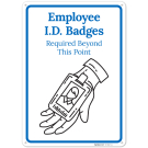 Employee Id Badges Required Beyond This Point Sign Employee Id Badges Required Beyond This Point Sign