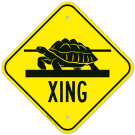 Turtle Crossing On Road Sign Turtle Crossing On Road Sign
