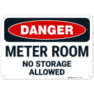 Meter Room No Storage Allowed OSHA Sign Meter Room No Storage Allowed OSHA Sign