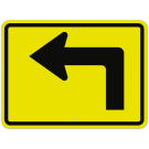 MUTCD Left Directional Arrow W16-6PL Sign MUTCD Left Directional Arrow W16-6PL Sign