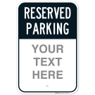 Reserved Parking Black Custom Sign Reserved Parking Black Custom Sign