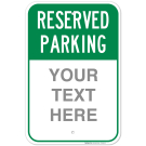 Reserved Parking Green Custom Sign Reserved Parking Green Custom Sign