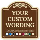 Custom Indoor/Outdoor Decorative Sign,Custom Personalized Brown Background Sign Custom Indoor/Outdoor Decorative Sign,Custom Personalized Brown Background Sign