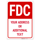 Custom Fire Department Connection FDC Signs, Personalise for Property and Business Signs Custom Fire Department Connection FDC Signs, Personalise for Property and Business Signs