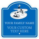 Custom Pool Sign Personalized Swimming Pool Decor Blue Sign With Graphic Custom Pool Sign Personalized Swimming Pool Decor Blue Sign With Graphic