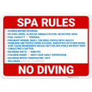 Custom Spa Rules Sign Custom Spa Rules Sign