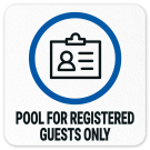 Pool For Registered Guests Only Vinyl Adhesive Pool Depth Marker, Pool For Registered Guests Only Vinyl Adhesive Pool Depth Marker,