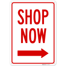 Shop Now With Right Arrow Sign, Shop Now With Right Arrow Sign,