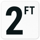 2 Ft / Two Feet Vinyl Adhesive Pool Depth Marker, 2 Ft / Two Feet Vinyl Adhesive Pool Depth Marker,