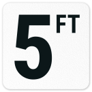 5 Ft / Five Feet Vinyl Adhesive Pool Depth Marker, 5 Ft / Five Feet Vinyl Adhesive Pool Depth Marker,