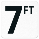 7 Ft Seven Feet Vinyl Adhesive Pool Depth Marker, 7 Ft Seven Feet Vinyl Adhesive Pool Depth Marker,